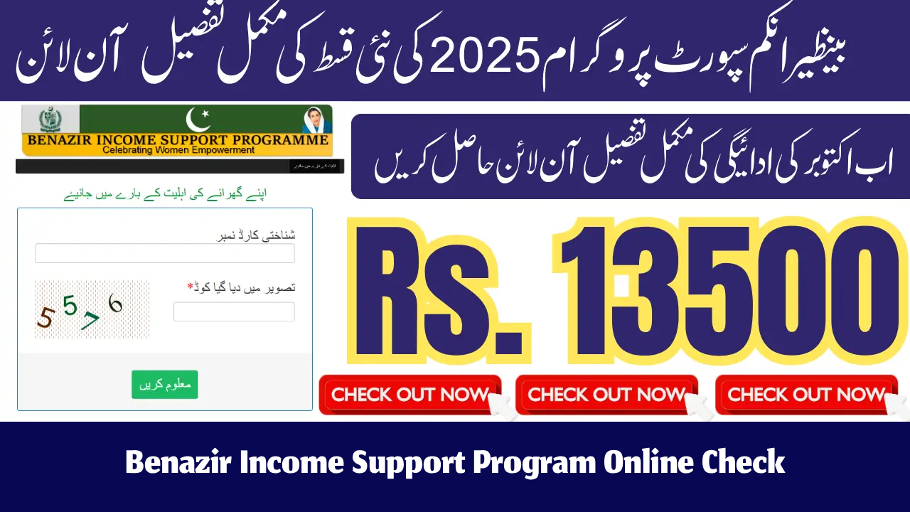 Benazir Income Support Program Online Check