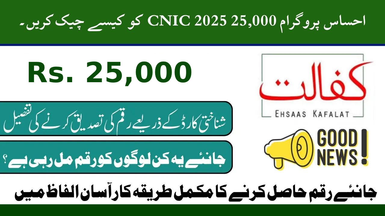 8171 Ehsaas Program 25000 CNIC Check Online Registration