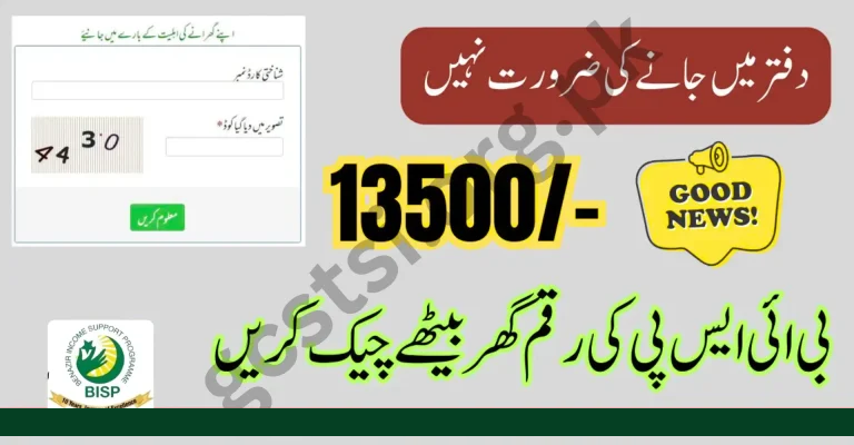BISP 8171 Result Through CNIC Sitting At Home