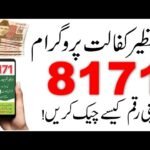 احساس پروگرام 8171 اہلیت اور پیسے چیک کرنے کا طریقہ