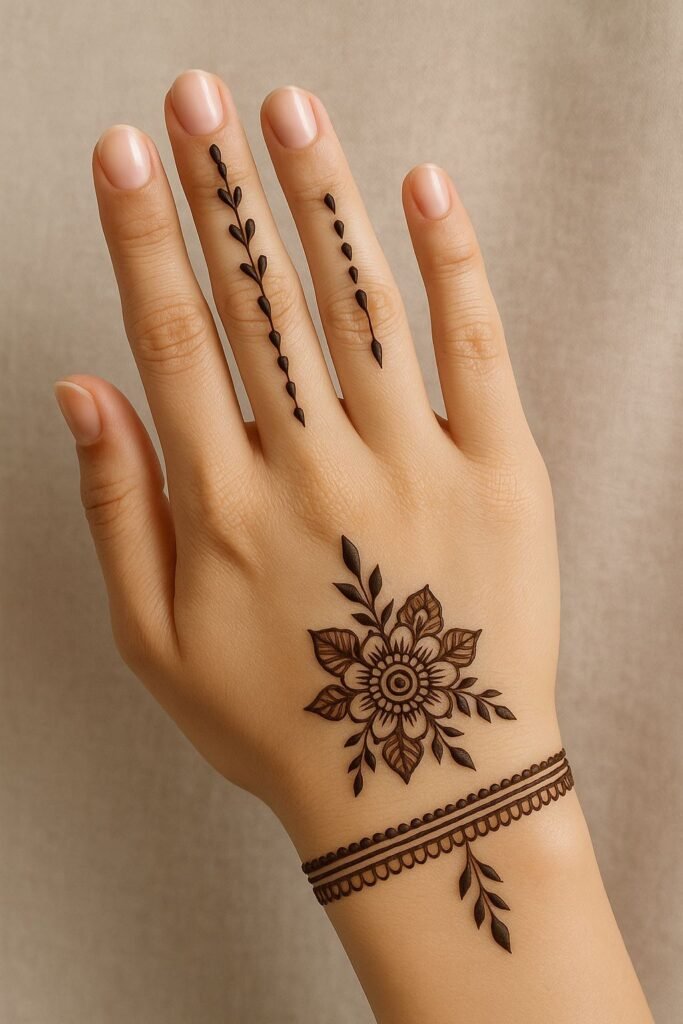 Simple Finger Mehndi Design