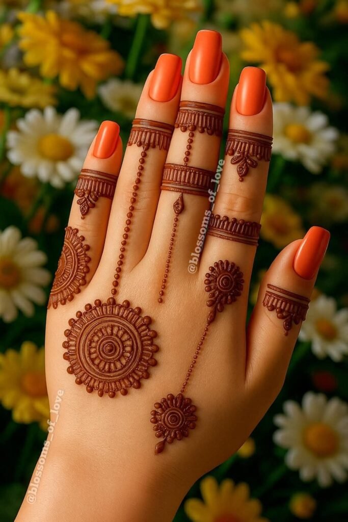Simple Finger Mehndi Design