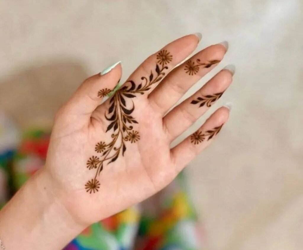 Front Hand Simple Mehndi Design