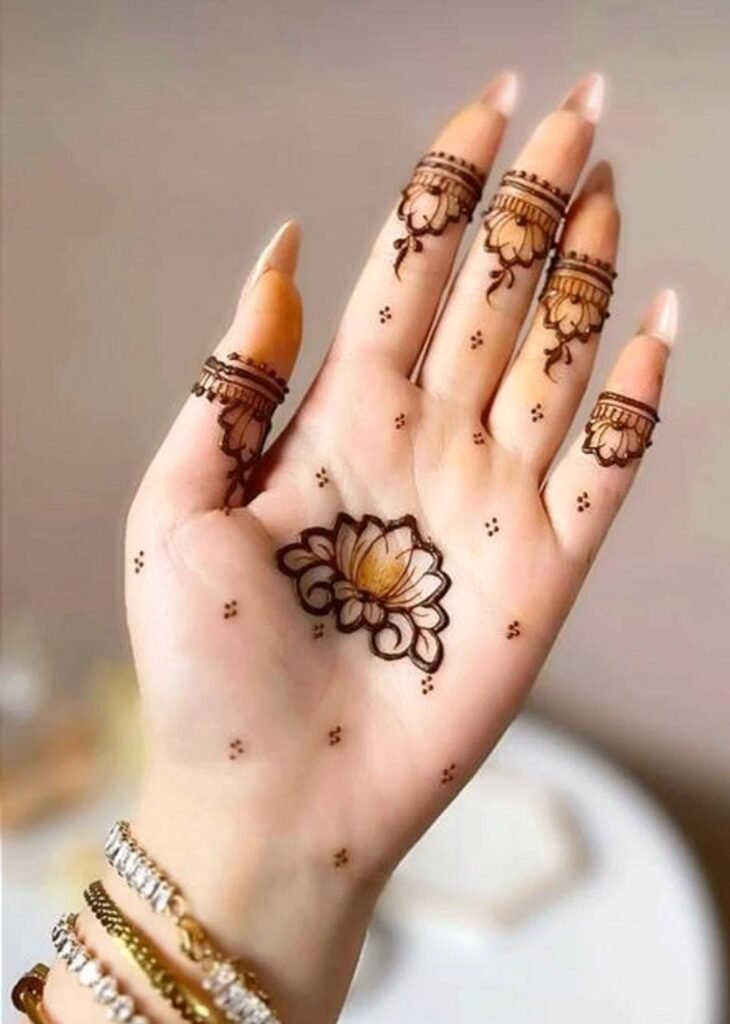 Front Hand Simple Mehndi Design