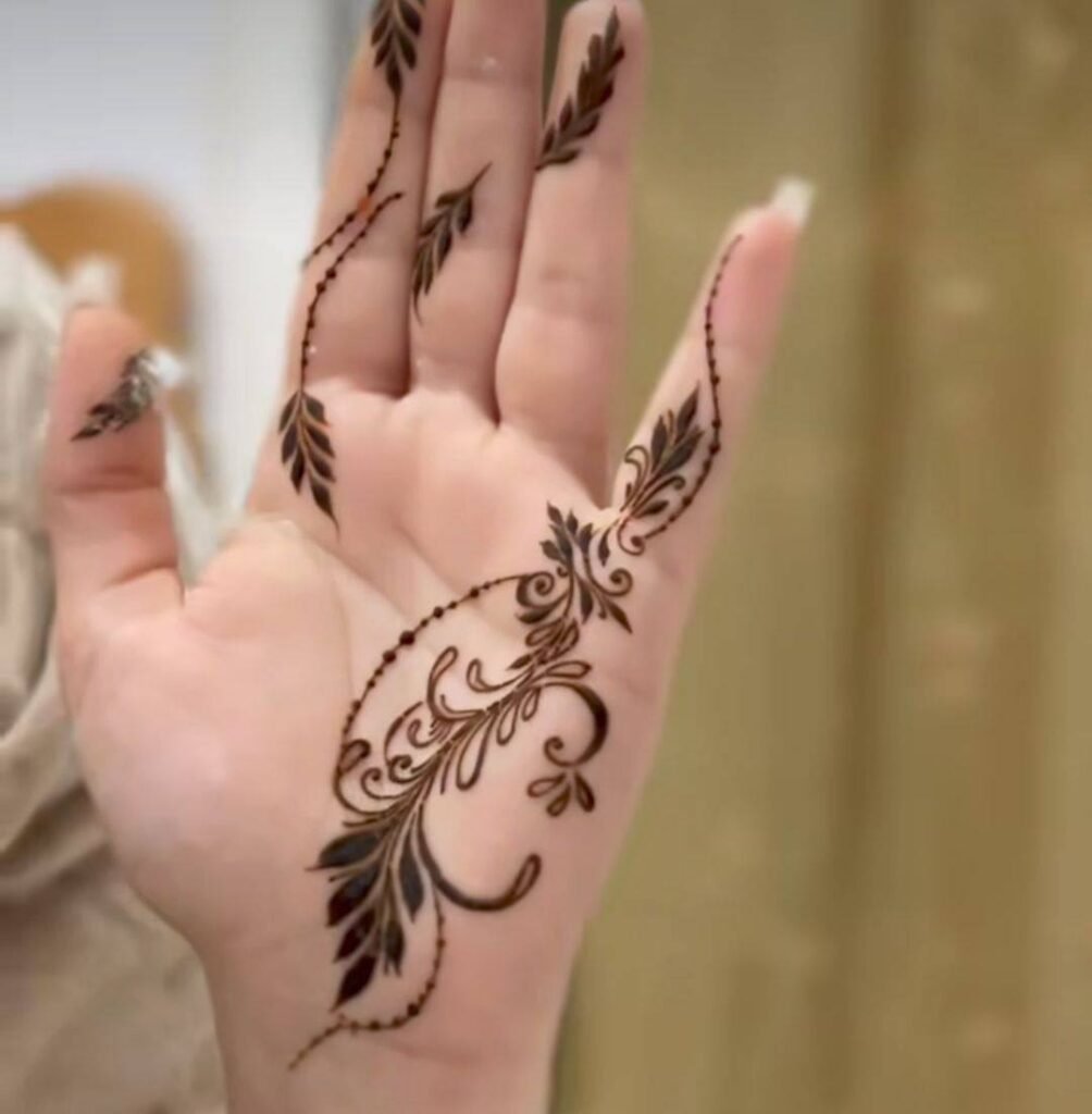 Front Hand Simple Mehndi Design