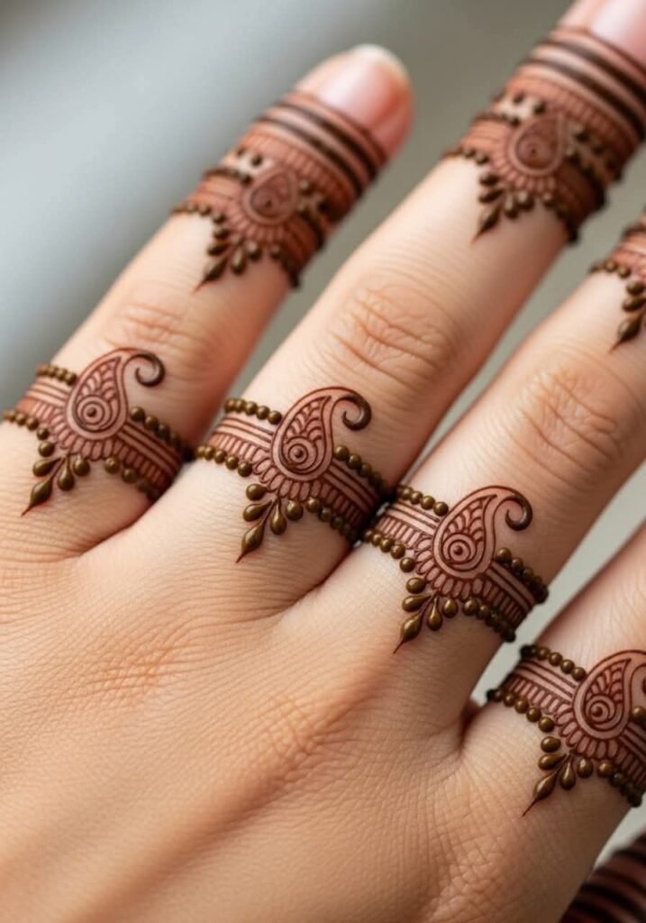 Simple Finger Mehndi Design