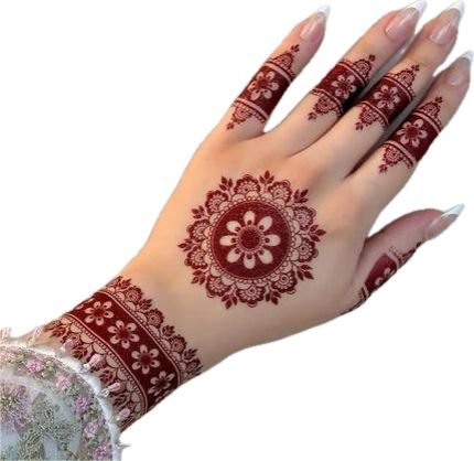 Finger Mehndi with Gol Tikki