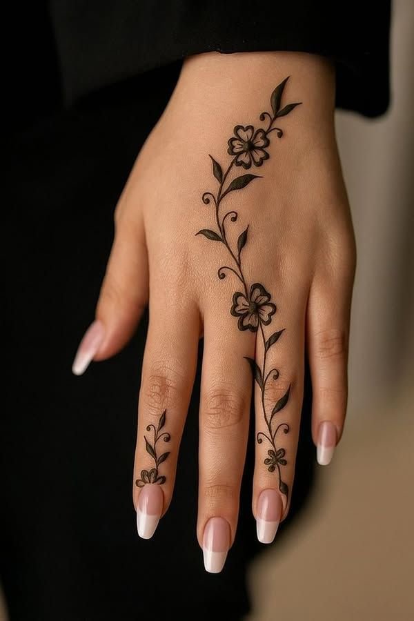 Simple Finger Mehndi Design