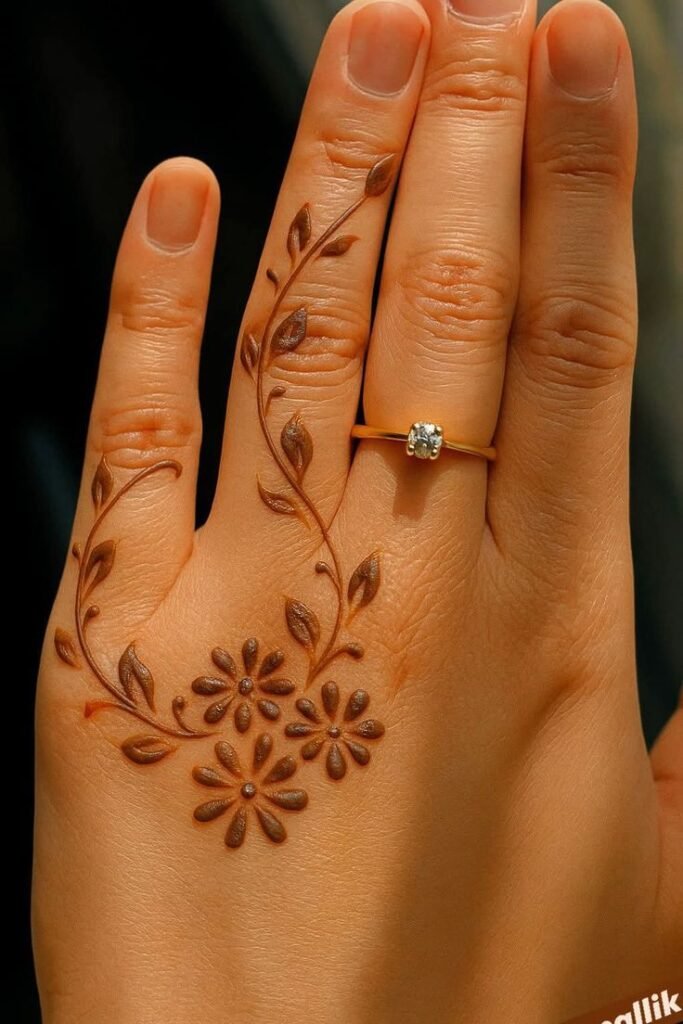 Simple Finger Mehndi Design